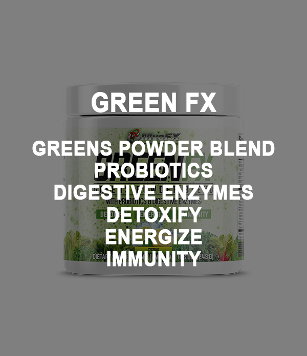 GREEN FX product image. Greens powder blend. Probiotics, digestive enzymes, detoxify, energize, immunity