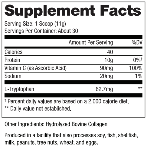 Collagen FX Supplement facts