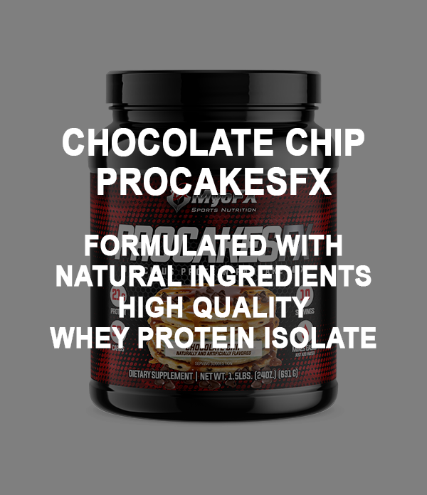ProCakes FX product image. Chocolate Chip procakesfx formulated with natural ingredients high quality whey protein isolate