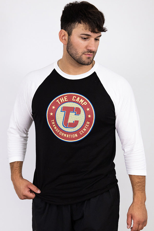 Custom Jersey-style T-shirt 3/4 Sleeve Raglan Baseball Shirt 