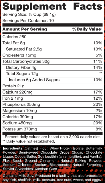 ProCakes FX Supplement facts