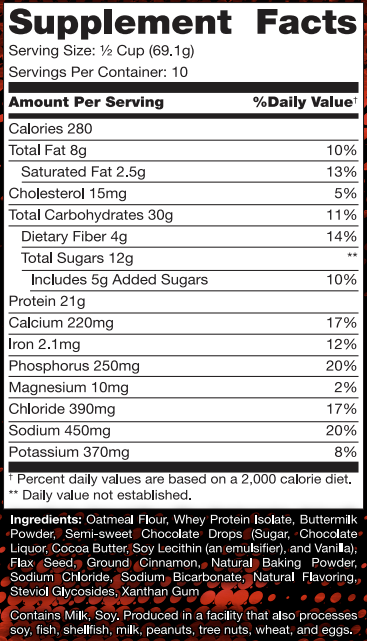 Pro Cakes Menu Chocolate Chip ProCakesFX – Myo Sports